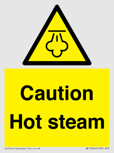 Caution Hot steam